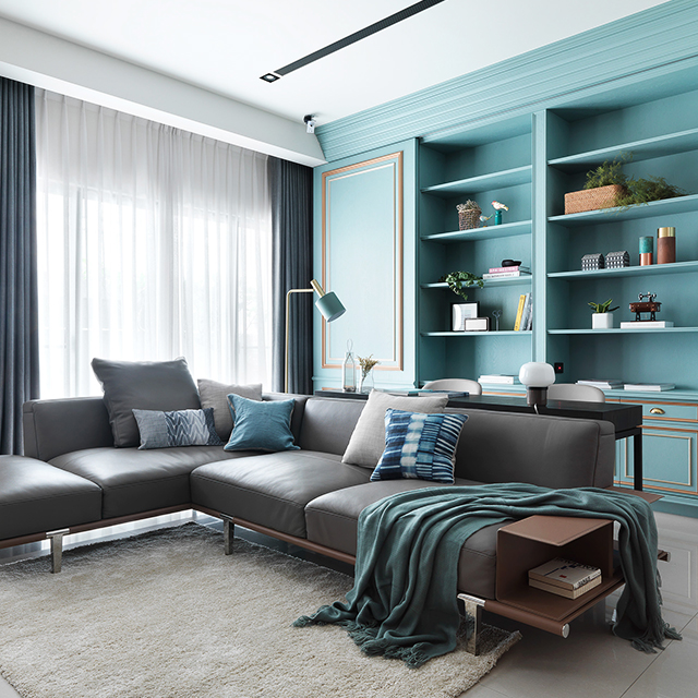 摩卡藍瓶風格全屋定制效果圖