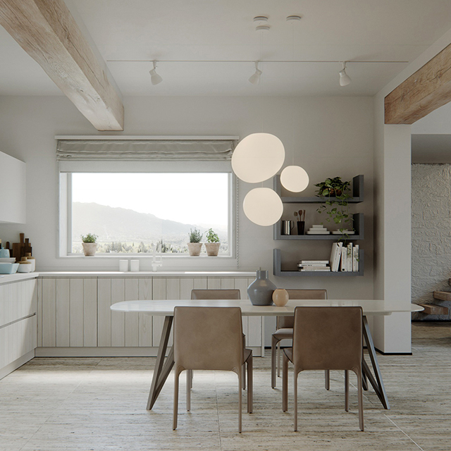 藍琥珀風格整體櫥柜效果圖