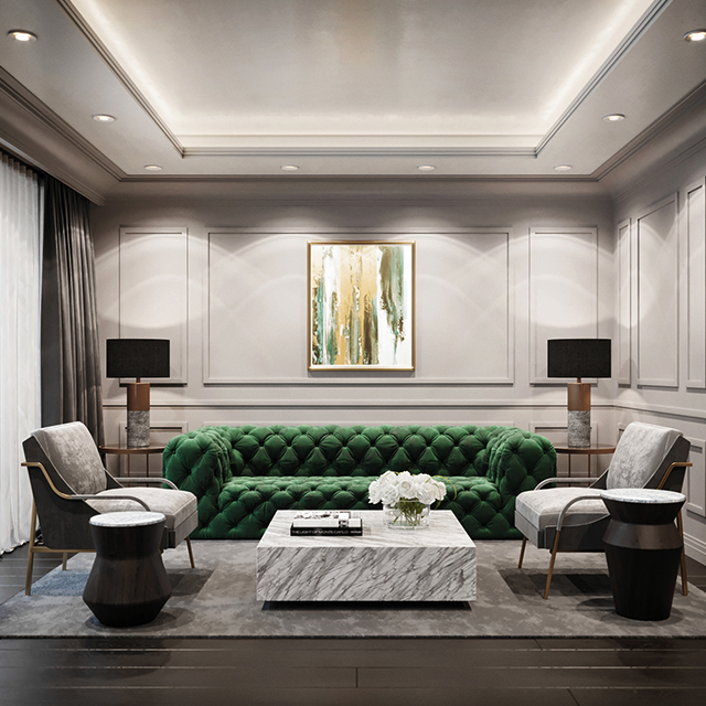 星月島風格護墻板效果圖