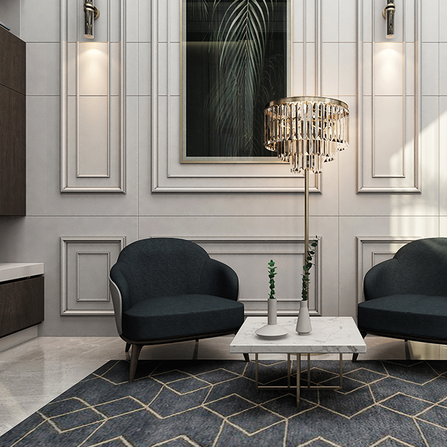 大溪地風格護墻板效果圖